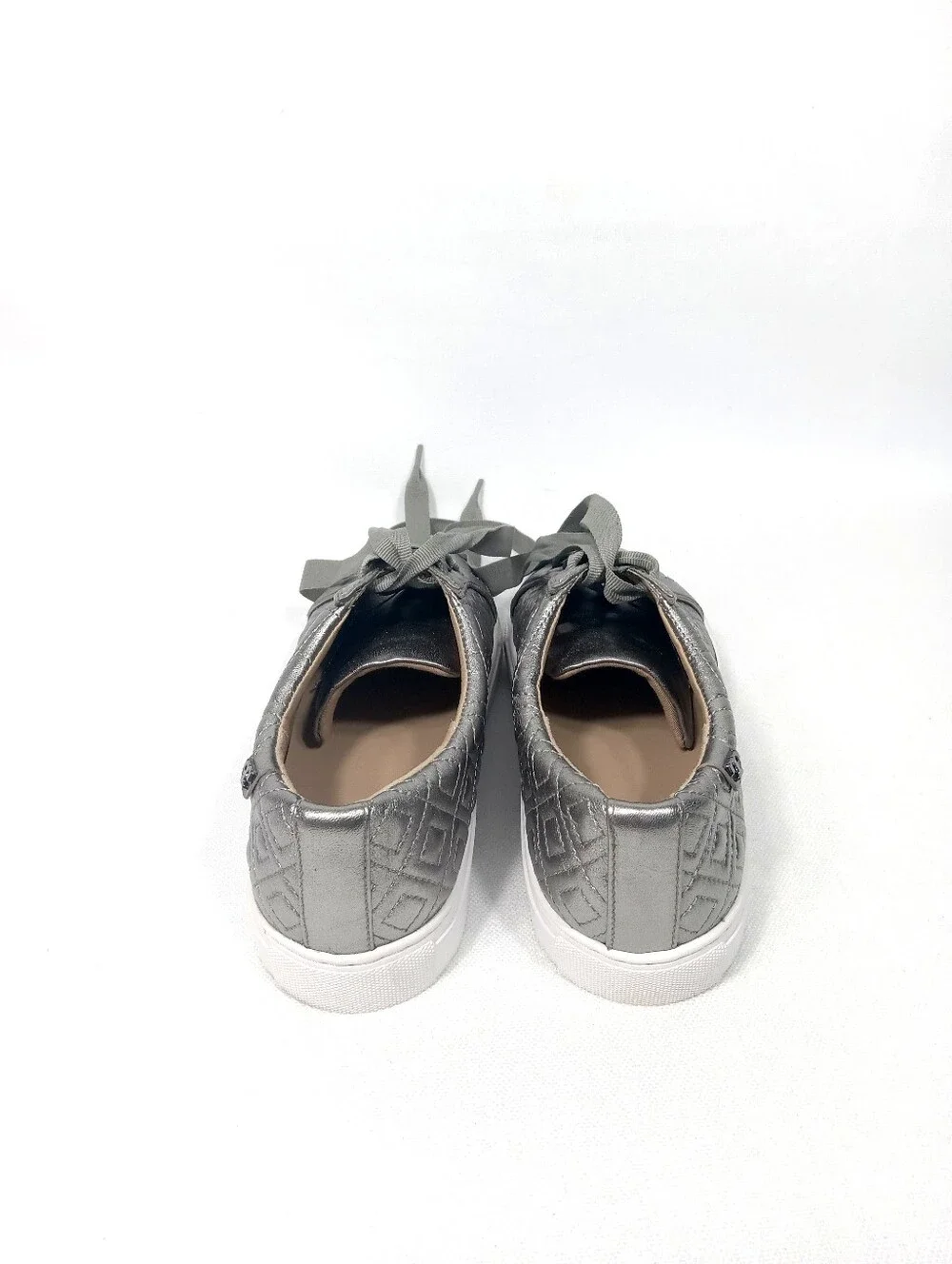 TORY BURCH Marion Quilted Metallic Leather Sneakers Women's Size 9 M